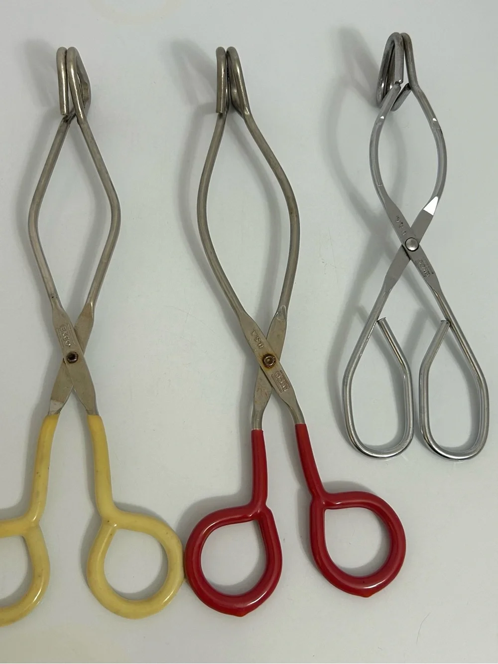Vintage Ekco Tongs lot (2) 10” & 1 (8”)
